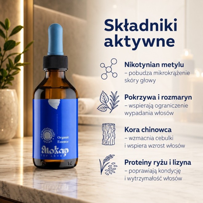 Esencja stymulująca wzrost włosów Organic Essence Eliokap ❤️