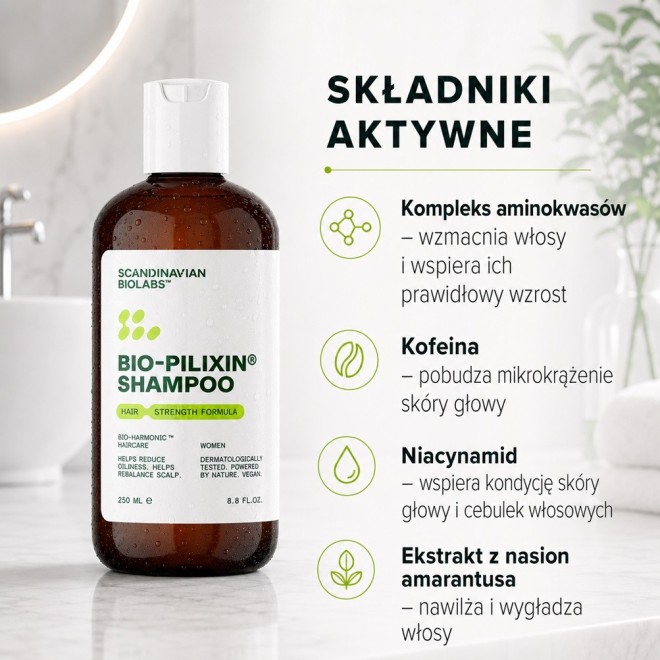 Szampon wzmacniający włosy dla kobiet Scandinavian Biolabs ❤️