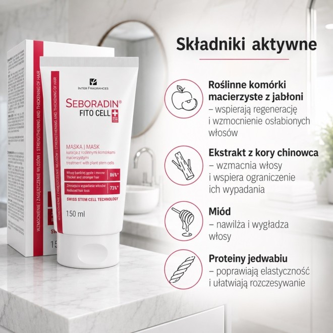 SEBORADIN Fito Cell Maska stymulująca wzrost włosów z komórkami macierzystymi - 150ml