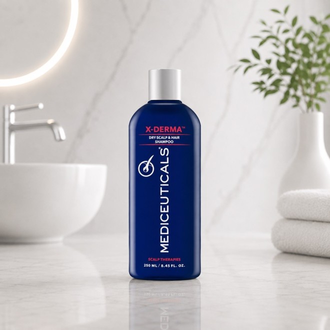 MEDICEUTICALS X-Derma Szampon złuszczający przeciw przesuszeniu i swędzeniu skóry głowy - 250 ml
