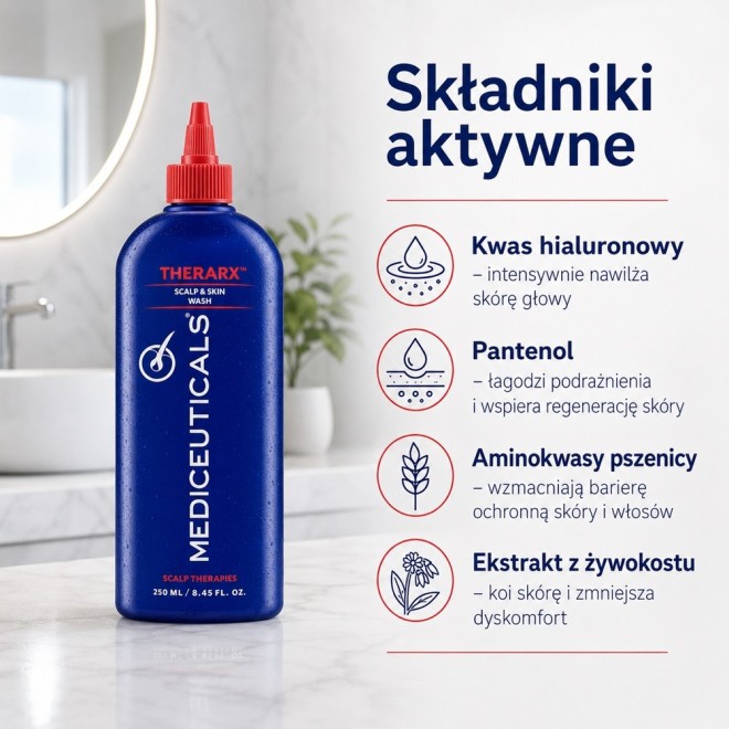 MEDICEUTICALS TheraRx Tonik oczyszczający, kojący do skóry głowy - 250ml