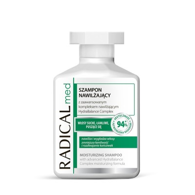 RADICAL MED Szampon nawilżający do włosów suchych, łamliwych, puszących się - 300 ml
