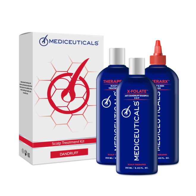MEDICEUTICALS Trychologiczny zestaw przeciwłupieżowy - TheraRx, X-Folate, Therapeutic