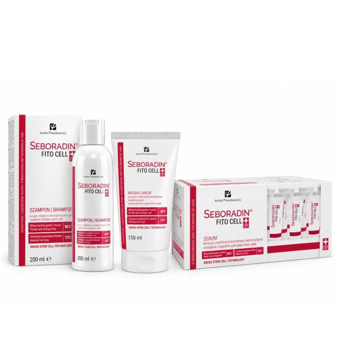SEBORADIN Fito Cell Wzmacniająca kuracja z komórkami macierzystymi (Szampon + Maska + Serum)