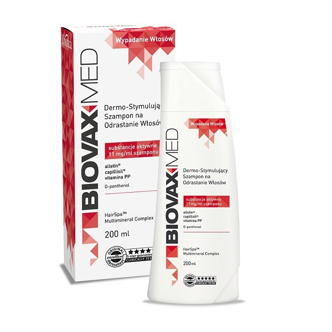 BiovaxMED dermo-stymulujący szampon na odrastanie włosów 200ml